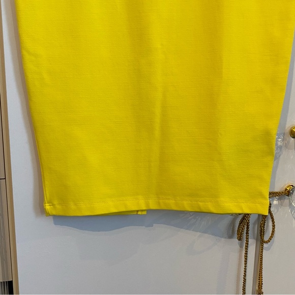 Bebe Yellow Pencil High Waist Midi Knit Skirt Size XS NWT - Picture 7 of 16